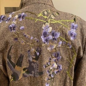Beautiful embroidered wool blend  jacket